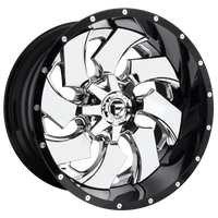 Fuel 1PC D240 CLEAVER Chrome Plated Gloss Black Lip wheel
