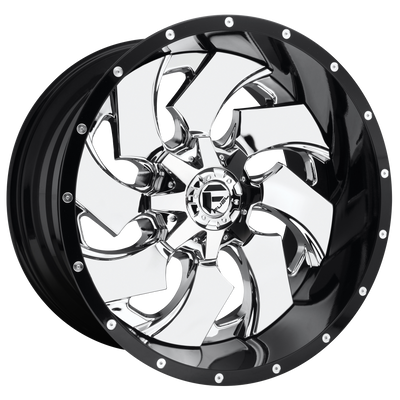 Fuel 1PC D240 CLEAVER Chrome W/ Gloss Black Lip wheel