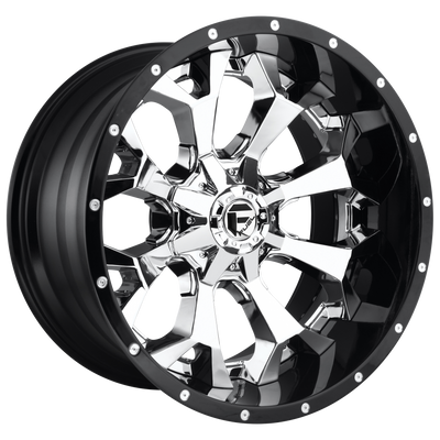 Fuel 1PC D246 ASSAULT Chrome Plated Gloss Black Lip wheel
