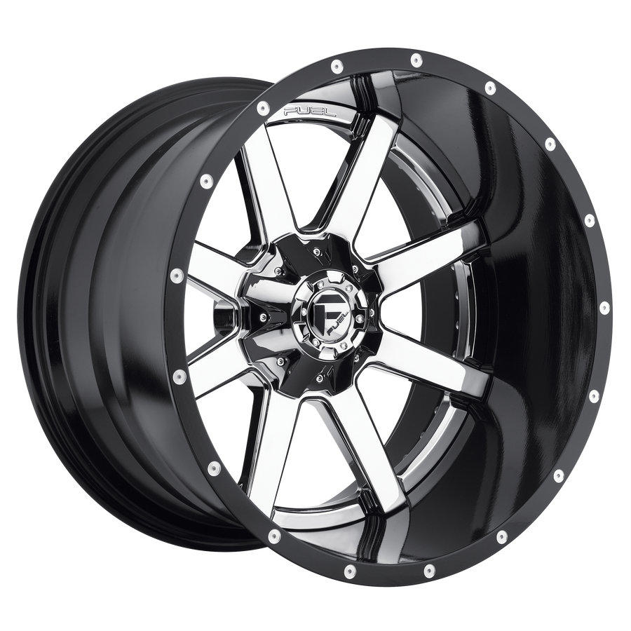 Fuel 1PC D260 MAVERICK Chrome Plated Gloss Black Lip wheel