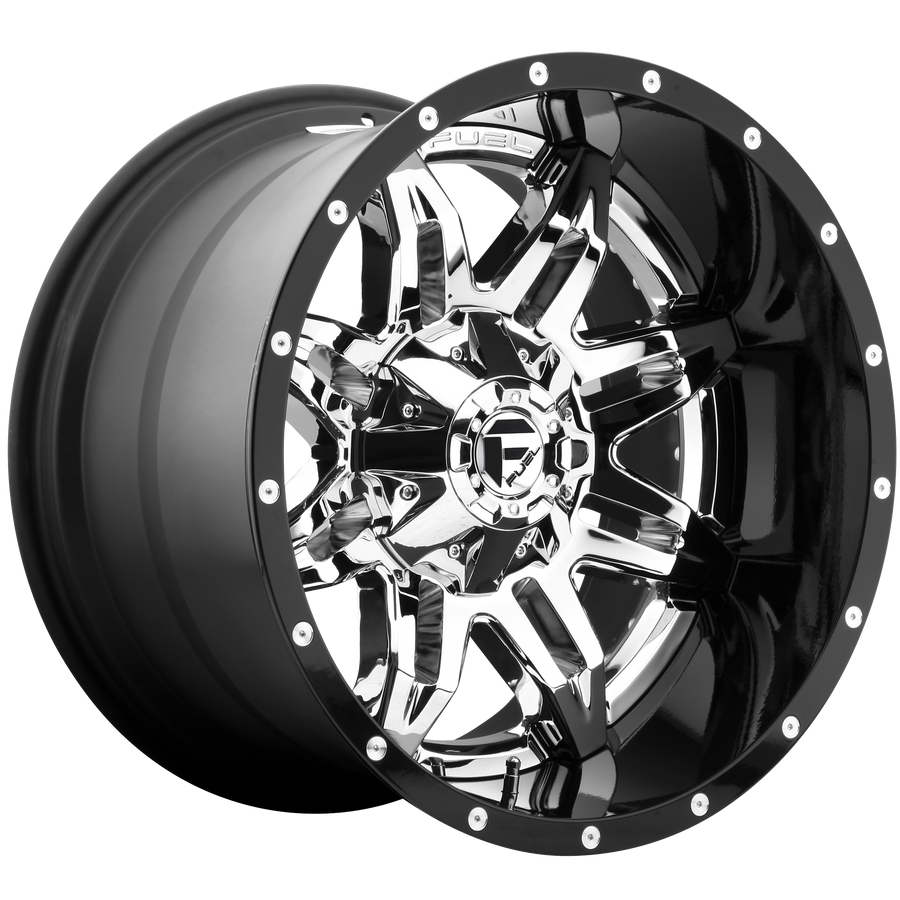 Fuel 1PC D266 LETHAL Chrome Plated Gloss Black Lip wheel