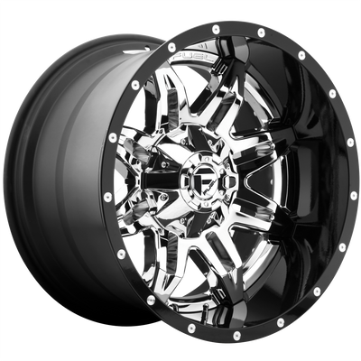 Fuel 1PC D266 LETHAL Chrome Plated Gloss Black Lip wheel