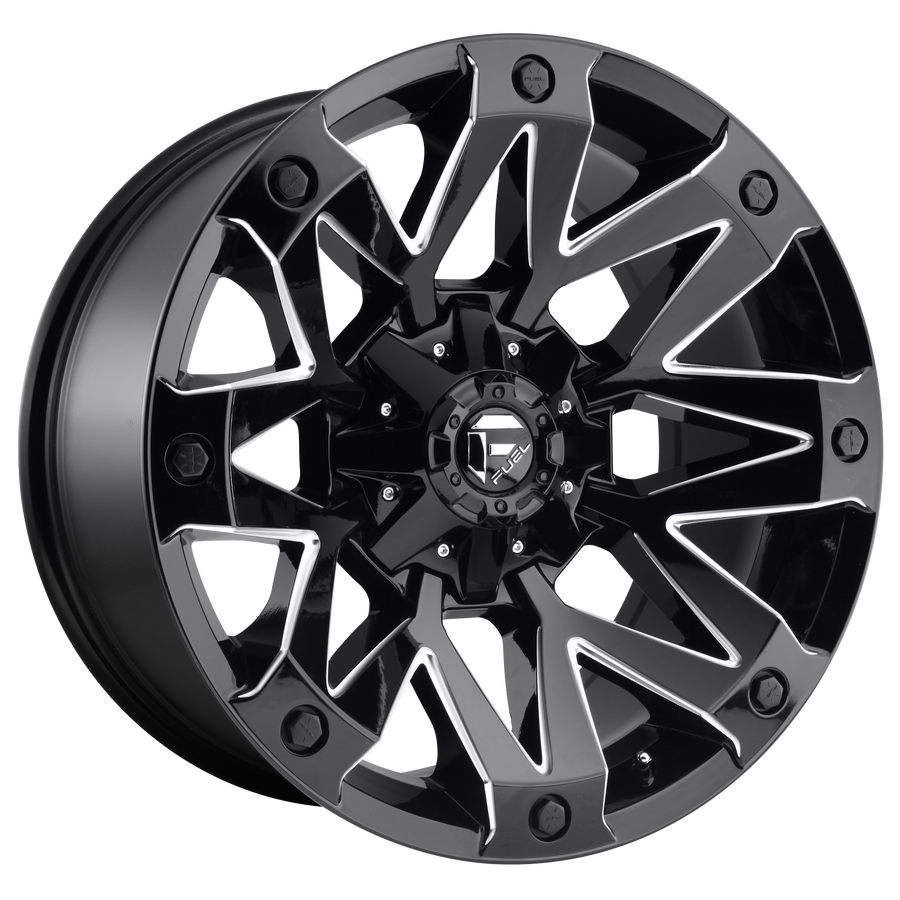 Fuel 1PC D555 AMBUSH Gloss Black Milled wheel