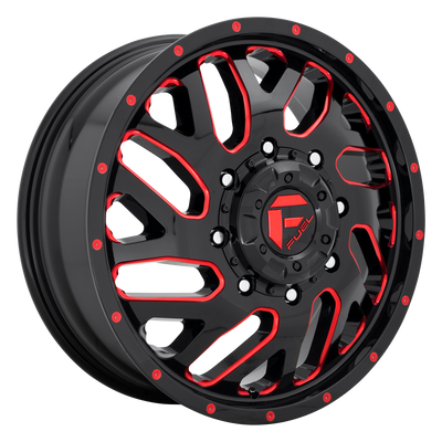 Fuel UTV D656 TRITON UTV Gl-Blk Milled W/ Red Accent wheel
