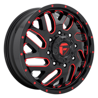 Fuel UTV D656 TRITON UTV Gloss Black W/ Red Tint wheel