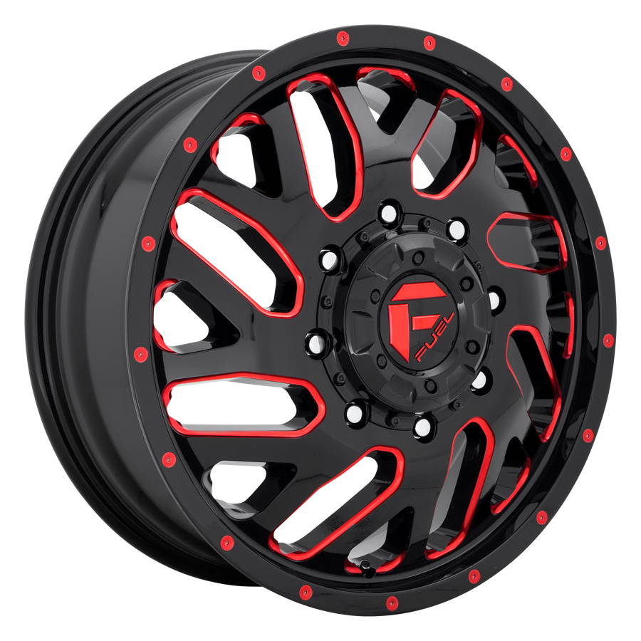 Fuel UTV D656 TRITON UTV Gloss Black W/ Red Tint wheel
