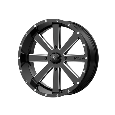 MSA Offroad Wheels M34 FLASH UTV Gloss Black Milled wheel