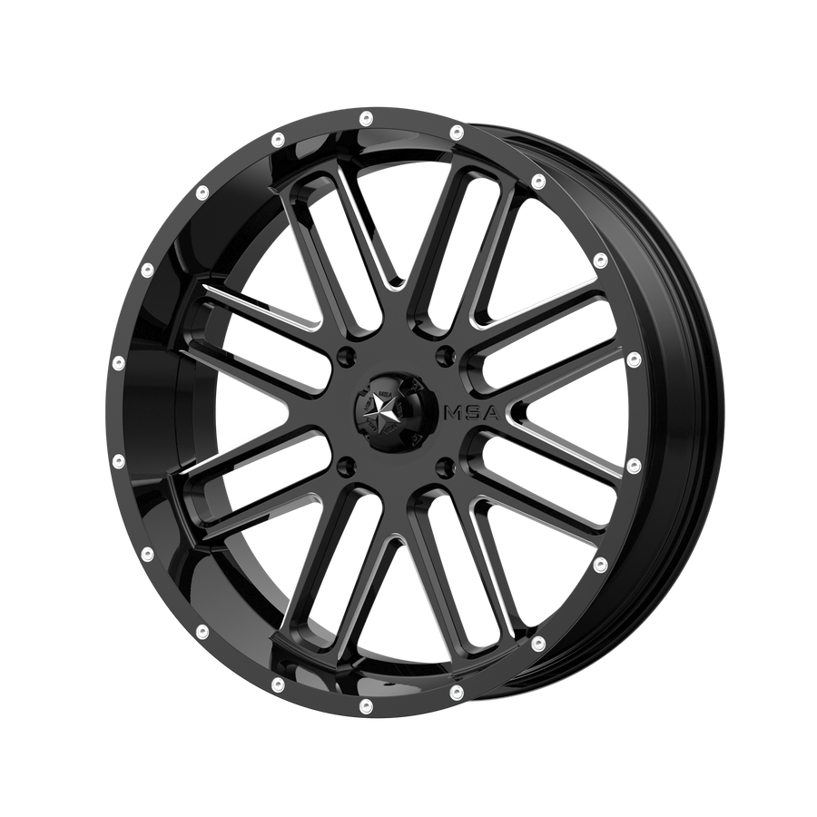 MSA Offroad Wheels M35 BANDIT UTV Gloss Black Milled wheel