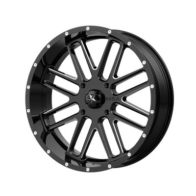 MSA Offroad Wheels M35 BANDIT UTV Gloss Black Milled wheel