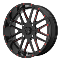 MSA Offroad Wheels M35 BANDIT UTV Gloss Black Milled W/ Red Tint wheel