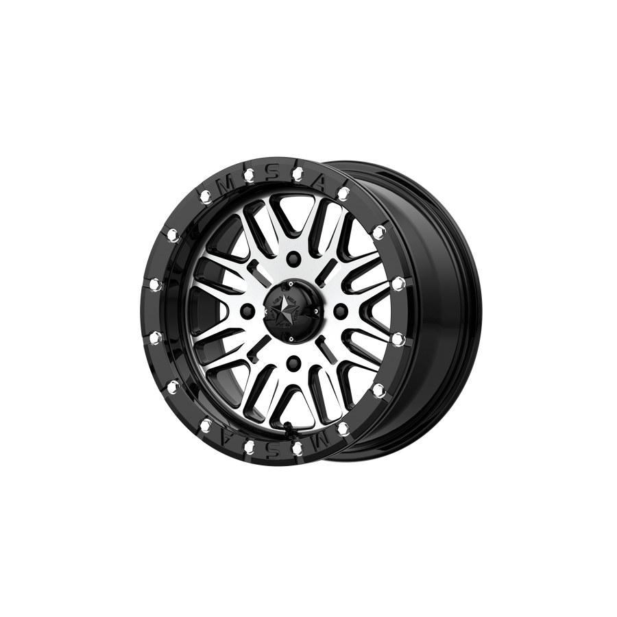 MSA Offroad Wheels M37 BRUTE UTV BEADLOCK Gloss Black Machined wheel