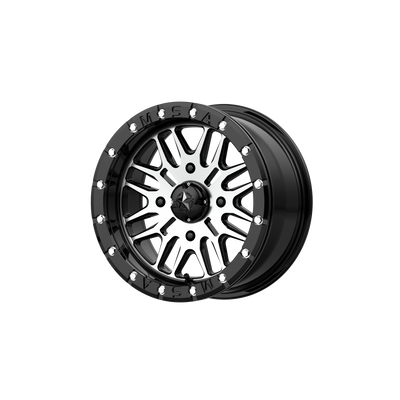 MSA Offroad Wheels M37 BRUTE UTV BEADLOCK Gloss Black Machined wheel