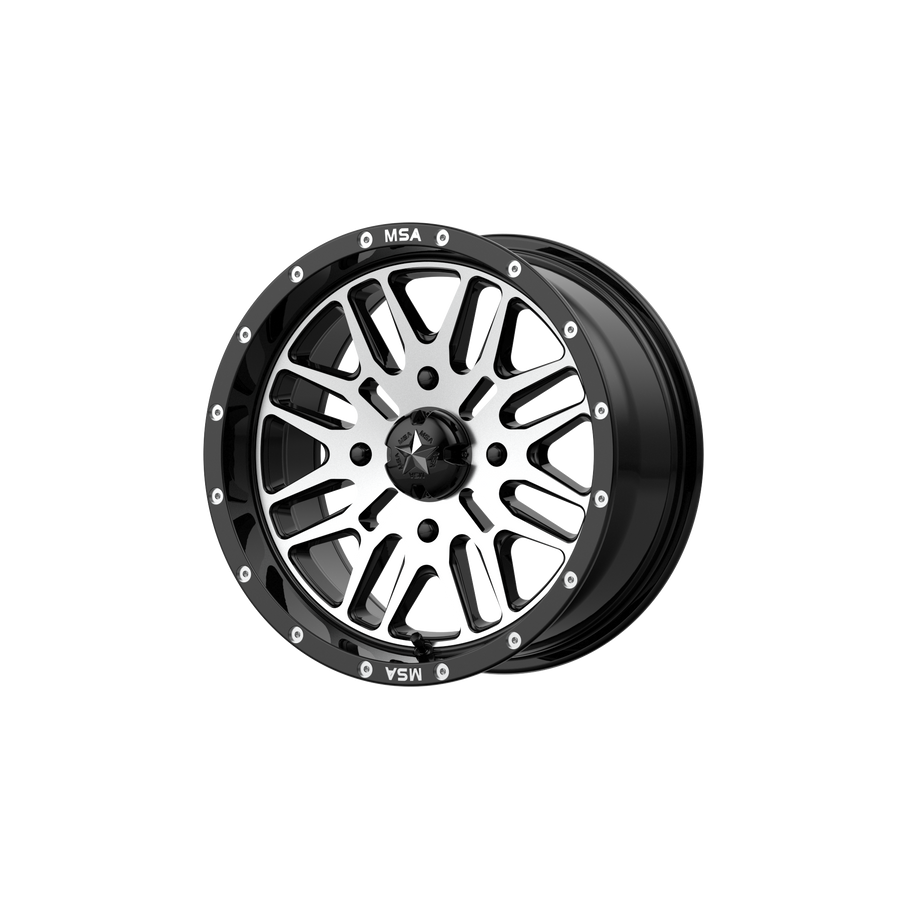 MSA Offroad Wheels M38 BRUTE UTV Gloss Black Machined wheel