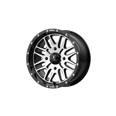 MSA Offroad Wheels M38 BRUTE UTV Gloss Black Machined wheel