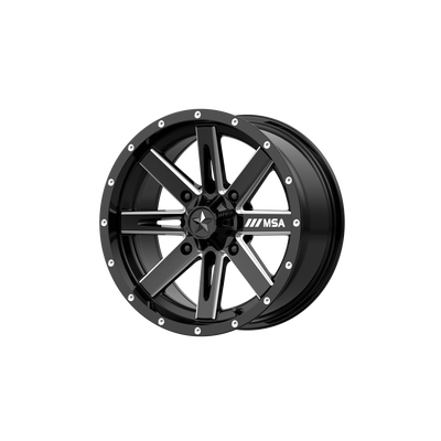 MSA Offroad Wheels M41 BOXER UTV Gloss Black Milled wheel