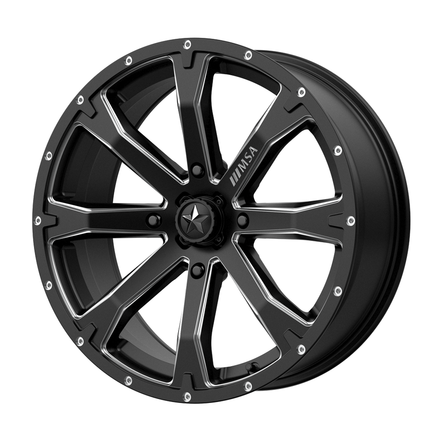 MSA Offroad Wheels M42 BOUNTY UTV Satin Black Milled wheel