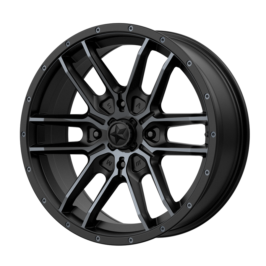 MSA Offroad Wheels M43 FANG UTV Satin Black W/ Titanium Tint wheel