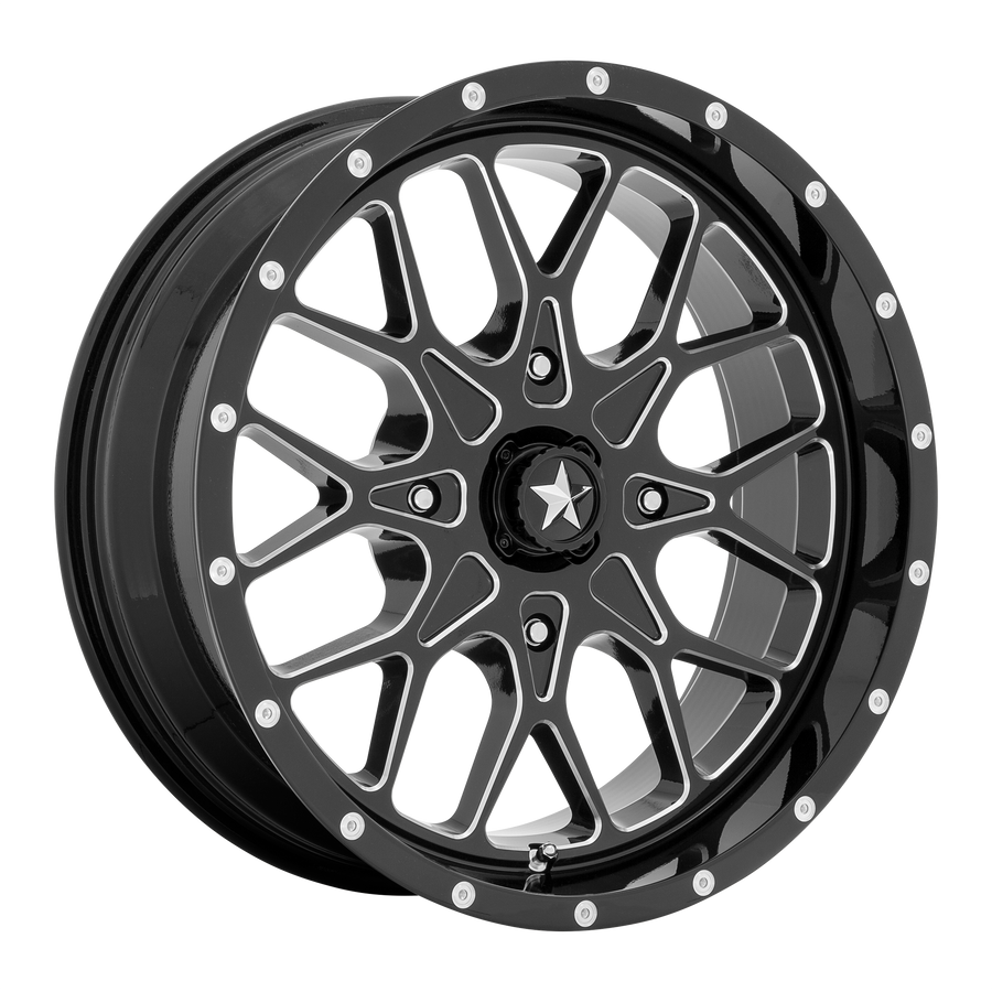 MSA Offroad Wheels M45 PORTAL UTV Gloss Black Milled wheel