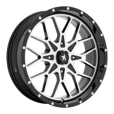 MSA Offroad Wheels M45 PORTAL UTV Gloss Black Machined wheel