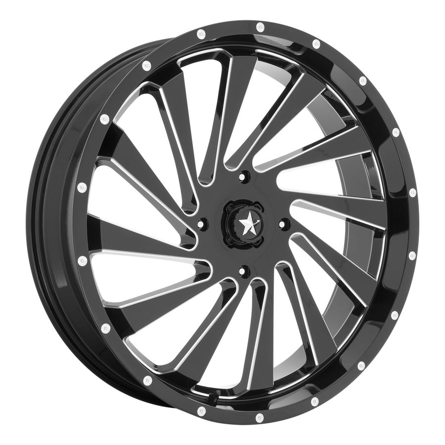 MSA Offroad Wheels M46 BLADE UTV Gloss Black Milled wheel