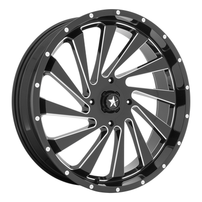 MSA Offroad Wheels M46 BLADE UTV Gloss Black Milled wheel