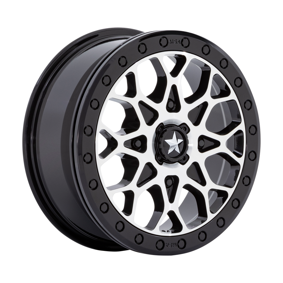 MSA Offroad Wheels M48 PORTAL UTV BEADLOCK Gloss Black Machined W Gb Ring wheel