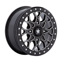 MSA Offroad Wheels M48 PORTAL UTV BEADLOCK Gloss Black Milled W/ Gb Ring wheel
