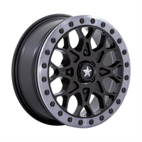 MSA Offroad Wheels M48 PORTAL UTV BEADLOCK Satin Black W/ Gray Tint Ring wheel