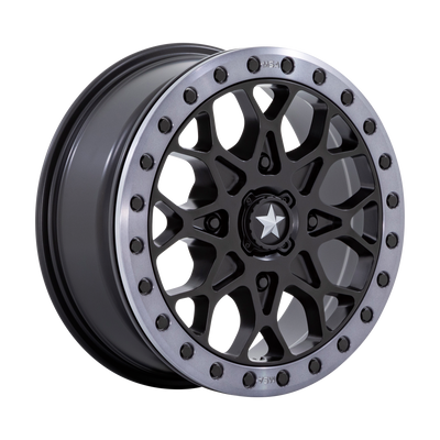 MSA Offroad Wheels M48 PORTAL UTV BEADLOCK Satin Black W/ Gray Tint Ring wheel