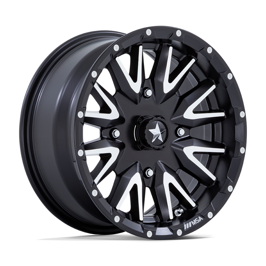 MSA Offroad Wheels M49 CREED UTV Matte Black Machined wheel