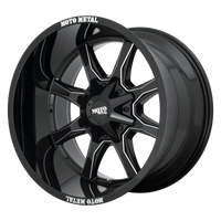 Moto Metal MO970 Gloss Black Mill Moto Metal Lp wheel