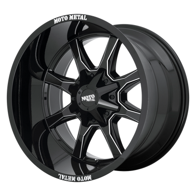Moto Metal MO970 Gloss Black Mill Moto Metal Lp wheel