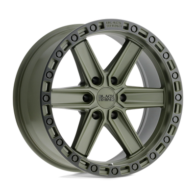 Black Rhino Hard Alloys HENDERSON Olive Drab Green W/ Black Ring wheel