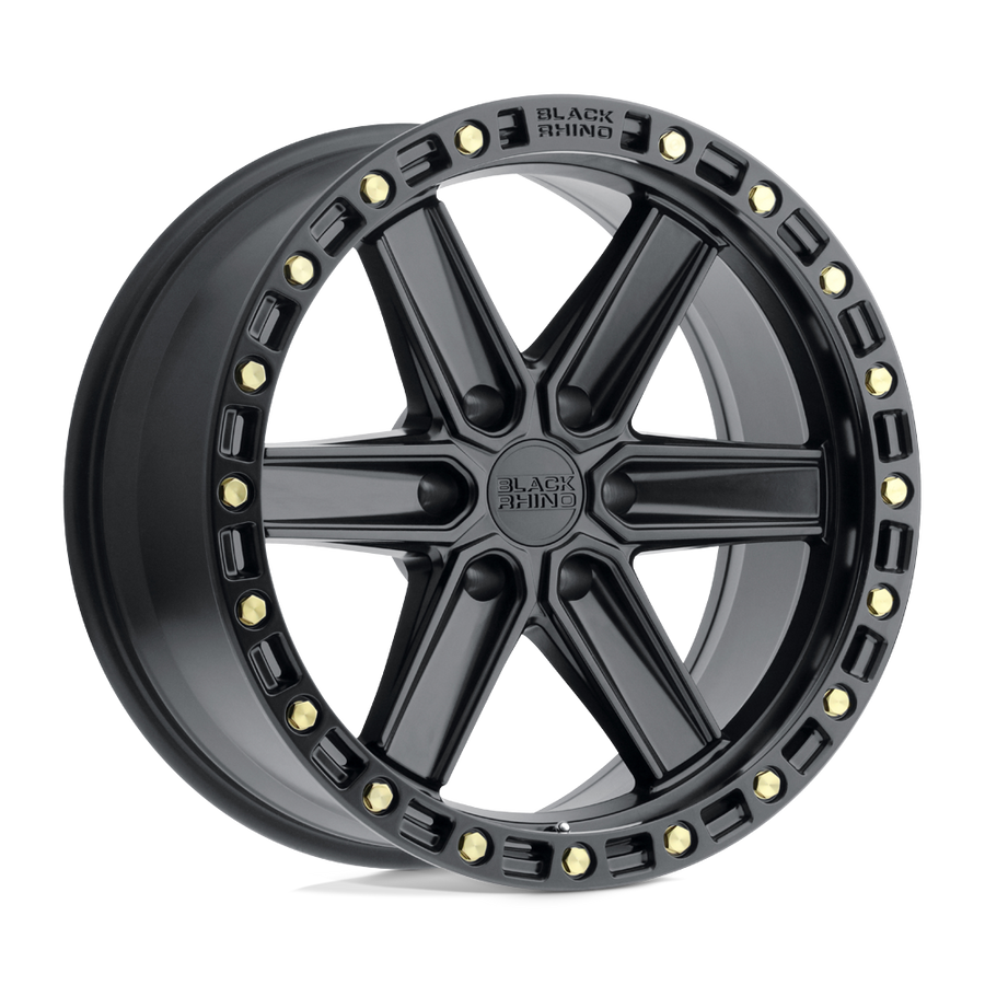 Black Rhino Hard Alloys HENDERSON Matte Black W/ Brass Bolts wheel