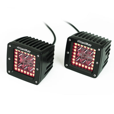 High-Output RGB Pod Lights Red