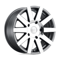 Black Rhino Hard Alloys JOURNEY Gloss Gunmetal W/ Mirror Cut wheel