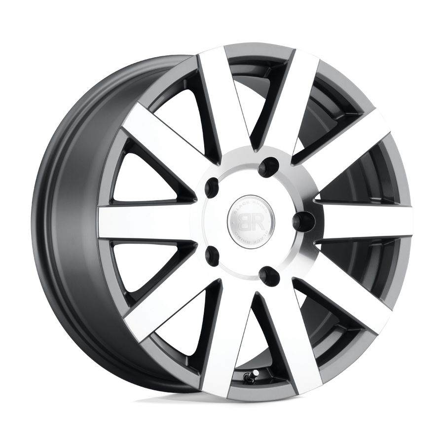 Black Rhino Hard Alloys JOURNEY Gloss Gunmetal W/ Mirror Cut wheel