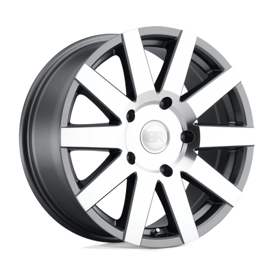 Black Rhino Hard Alloys JOURNEY Gloss Gunmetal W/ Mirror Cut wheel