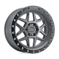 Black Rhino Hard Alloys KELSO Battleship Gray W/ Black Ring wheel