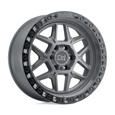 Black Rhino Hard Alloys KELSO Battleship Gray W/ Black Ring wheel