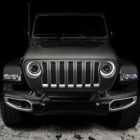 Front view of Oculus Headlights with white outer halo ring.