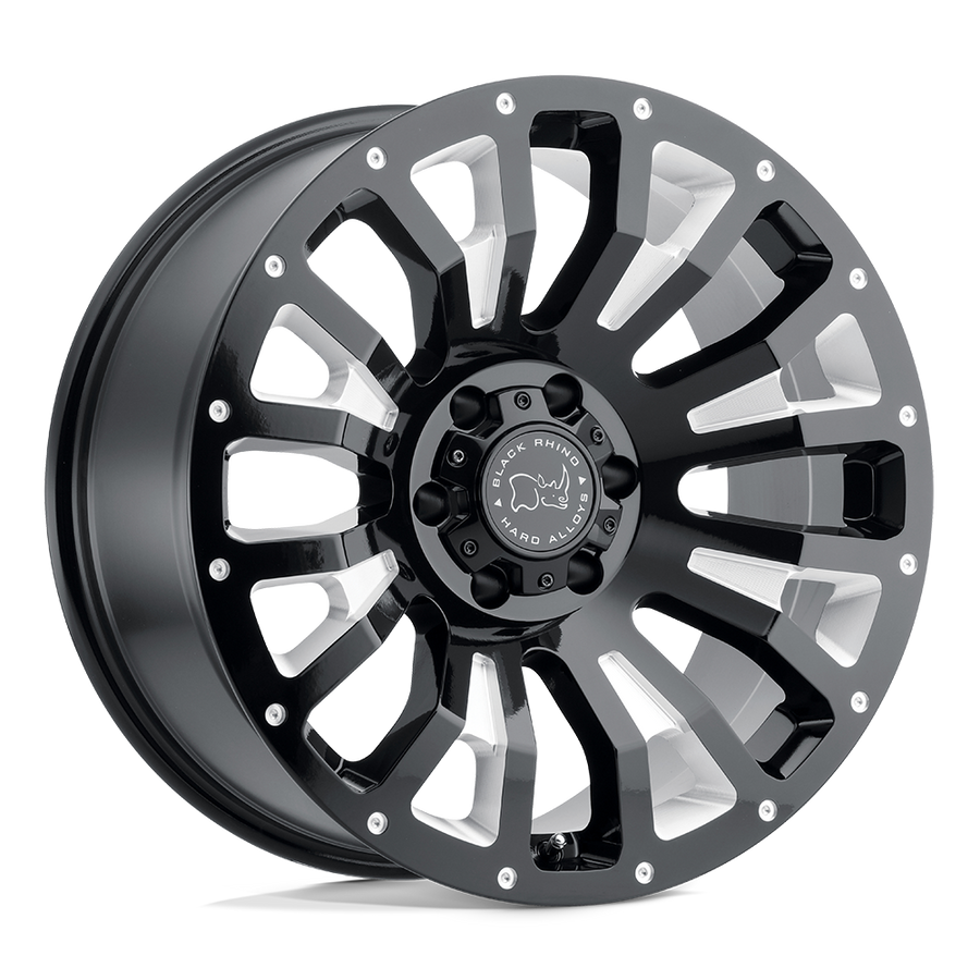 Black Rhino Hard Alloys PINATUBO Gloss Black Milled wheel