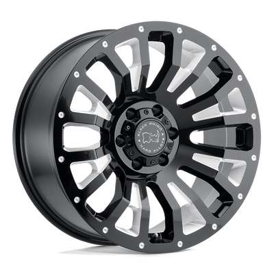 Black Rhino Hard Alloys PINATUBO Gloss Black Milled wheel