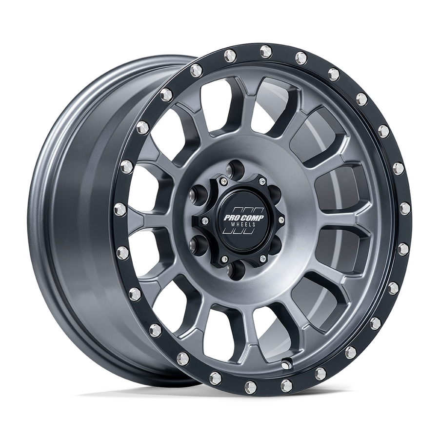 Pro Comp Alloys PA34 ROCKWELL Matte Graphite W/ Black Lip wheel