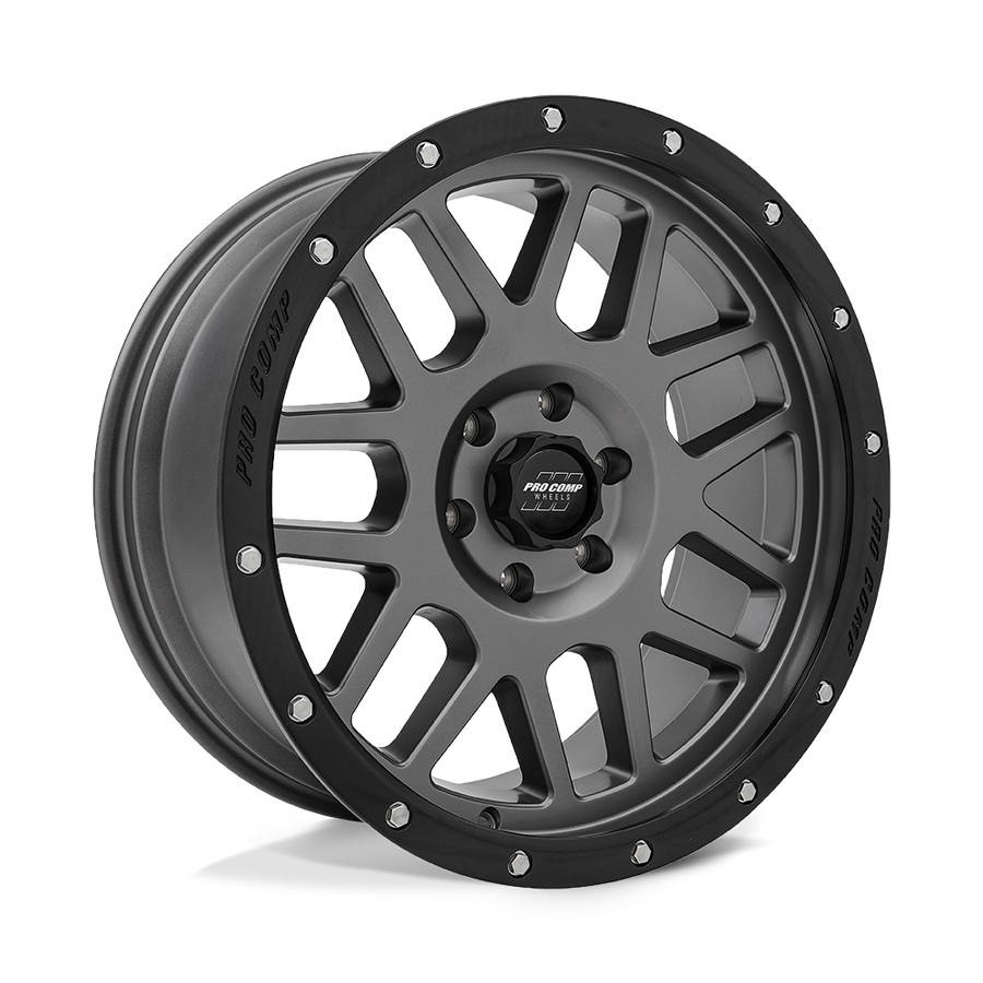 Pro Comp Alloys PA40 VERTIGO Dark Gray W/ Black Lip wheel
