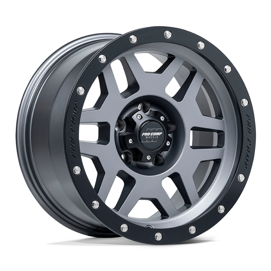 Pro Comp Alloys PA41 PHASER Matte Graphite W/ Black Lip wheel