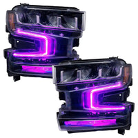 2019-2022 Chevrolet Silverado 1500 ColorSHIFT RGB+W Headlight DRL Upgrade Kit