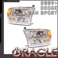 2009-2018 Ram Sport Pre-Assembled Headlights - Chrome