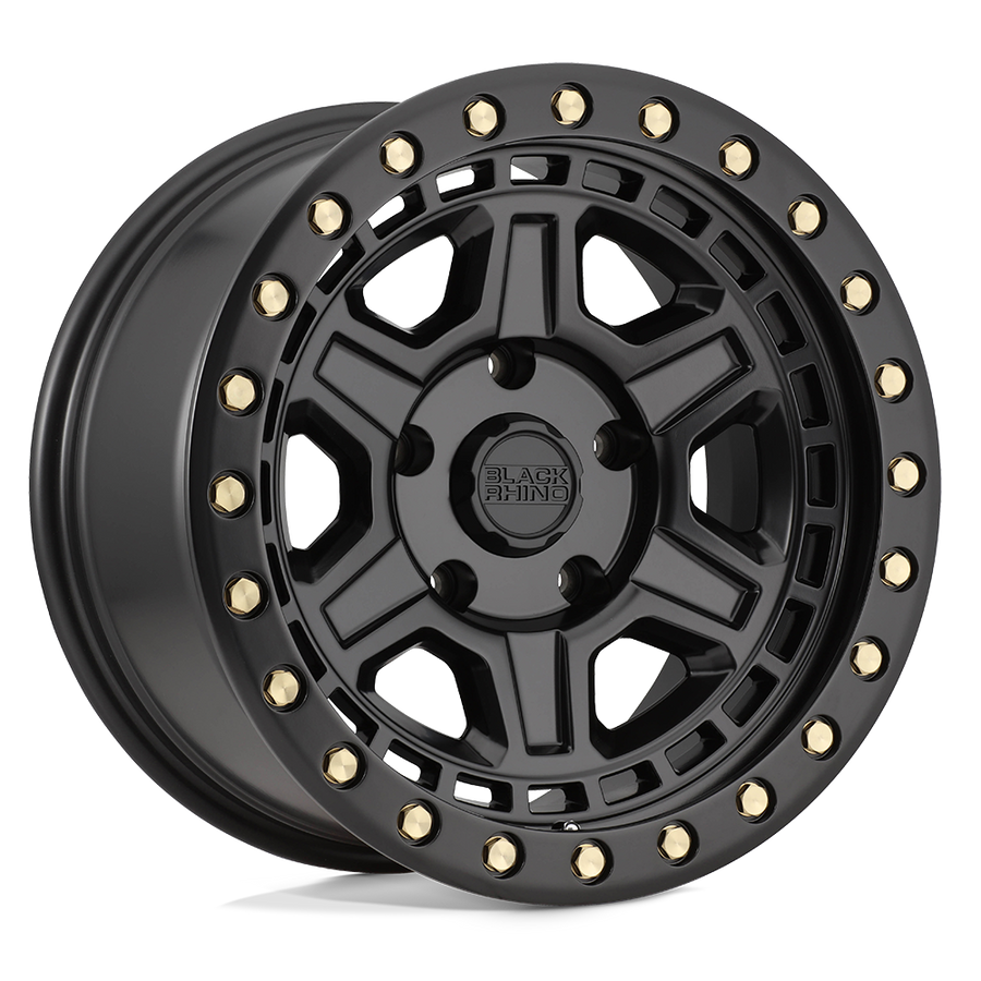 Black Rhino Hard Alloys RENO Matte Black W/ Brass Bolts wheel