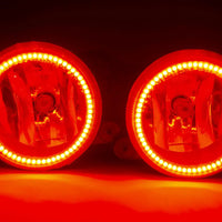 2011-2014 Dodge Charger and 2010-2017 Jeep Wrangler Fog Lights with Red LED Halos
